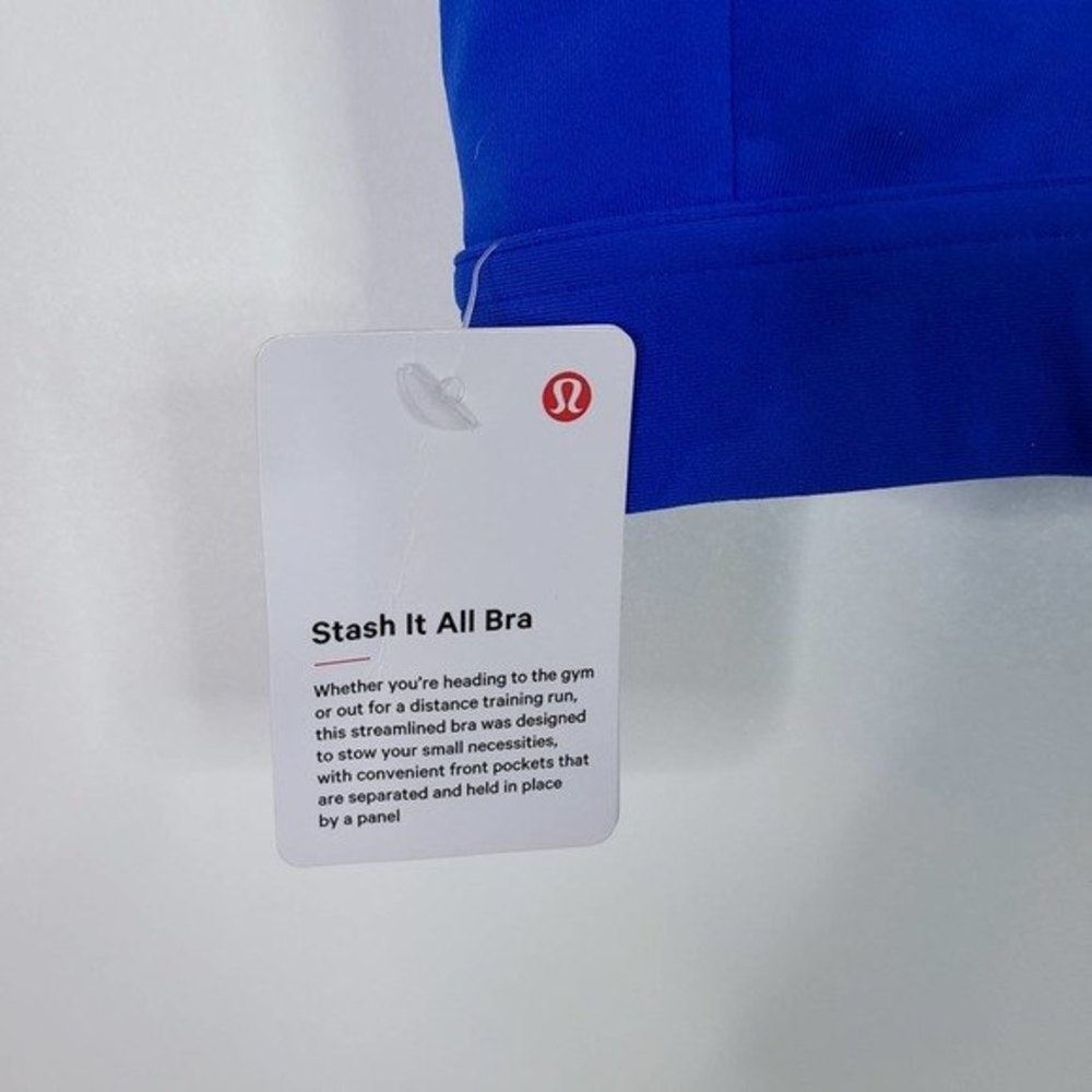 LULULEMON Stash It All Bra NWT Size 4 Wild Bluebell Blue Active Athleisure - Picture 7 of 8